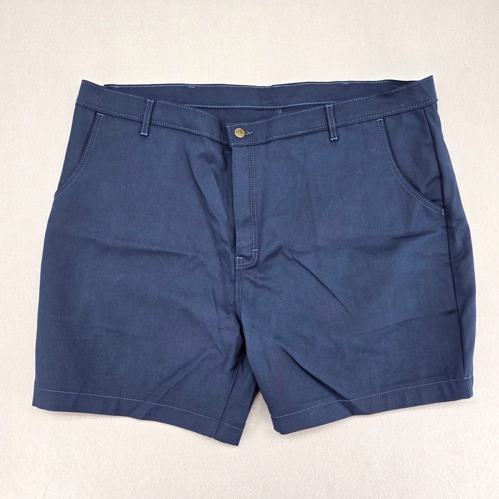 Blue Delta Custom Men Navy Chino Shorts 44 46 Bespoke Big Tall Handmade USA